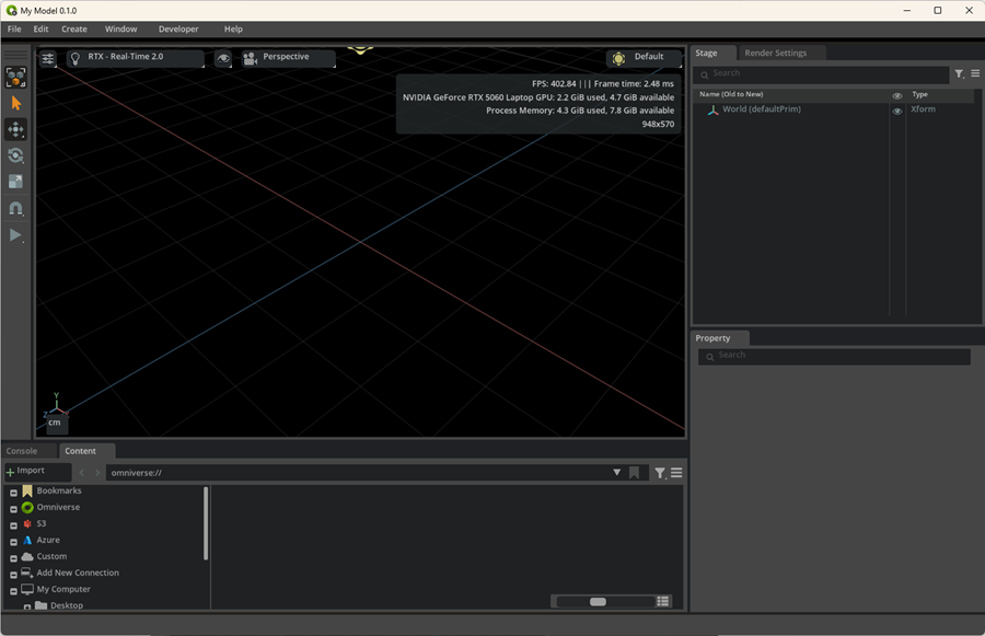 NVIDIA Kit: The editor window