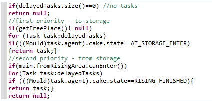 AnyLogic: Code before formatting