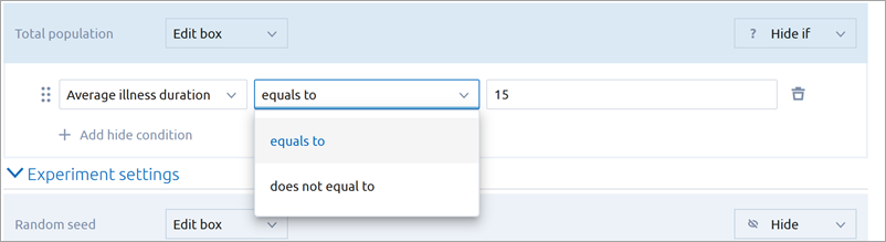 AnyLogic Cloud: Setting up a hide condition for input