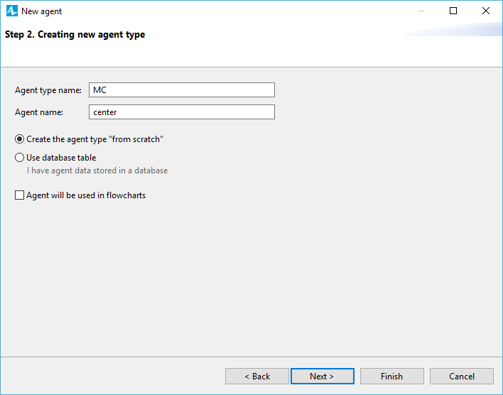 AnyLogic: Specifying MC agent details